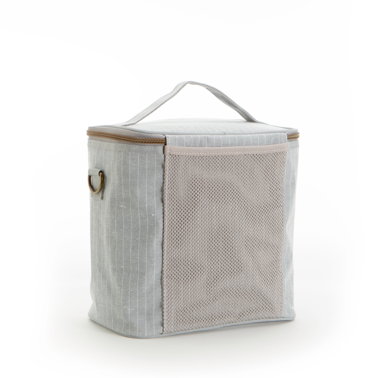 SoYoung Insulated Lunch Bag Pinstripe Heather Grey Linen Singapore