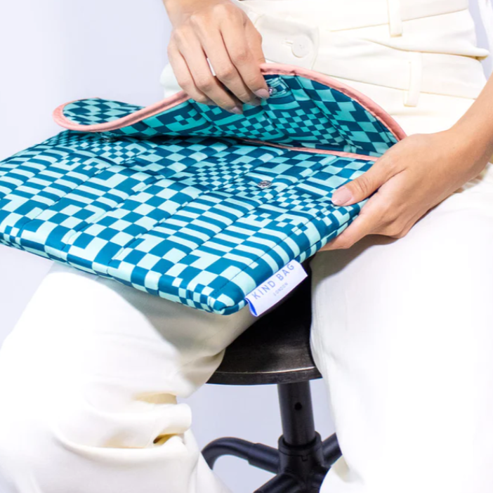 Kind Bag Recycled Plastic Laptop Sleeve Trippy Check Singapore