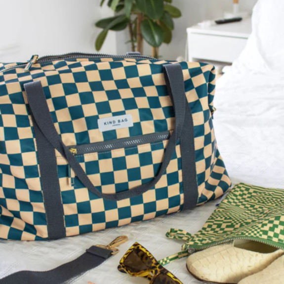 Kind Bag Recycled Plastic Weekender Travel Bag Checkerboard Singapore