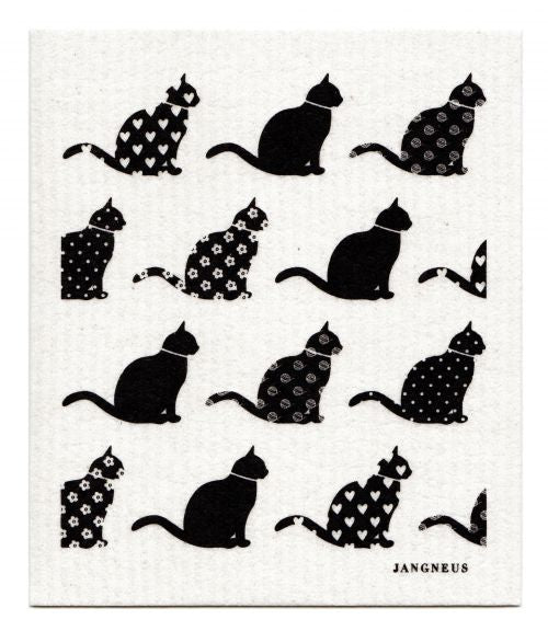 Jangneus Swedish Dishcloth Black Cats Singapore