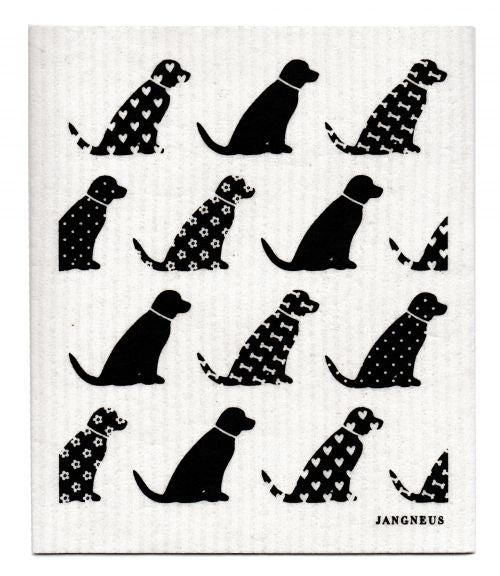 Jangneus Swedish Dishcloth Black Dogs Singapore