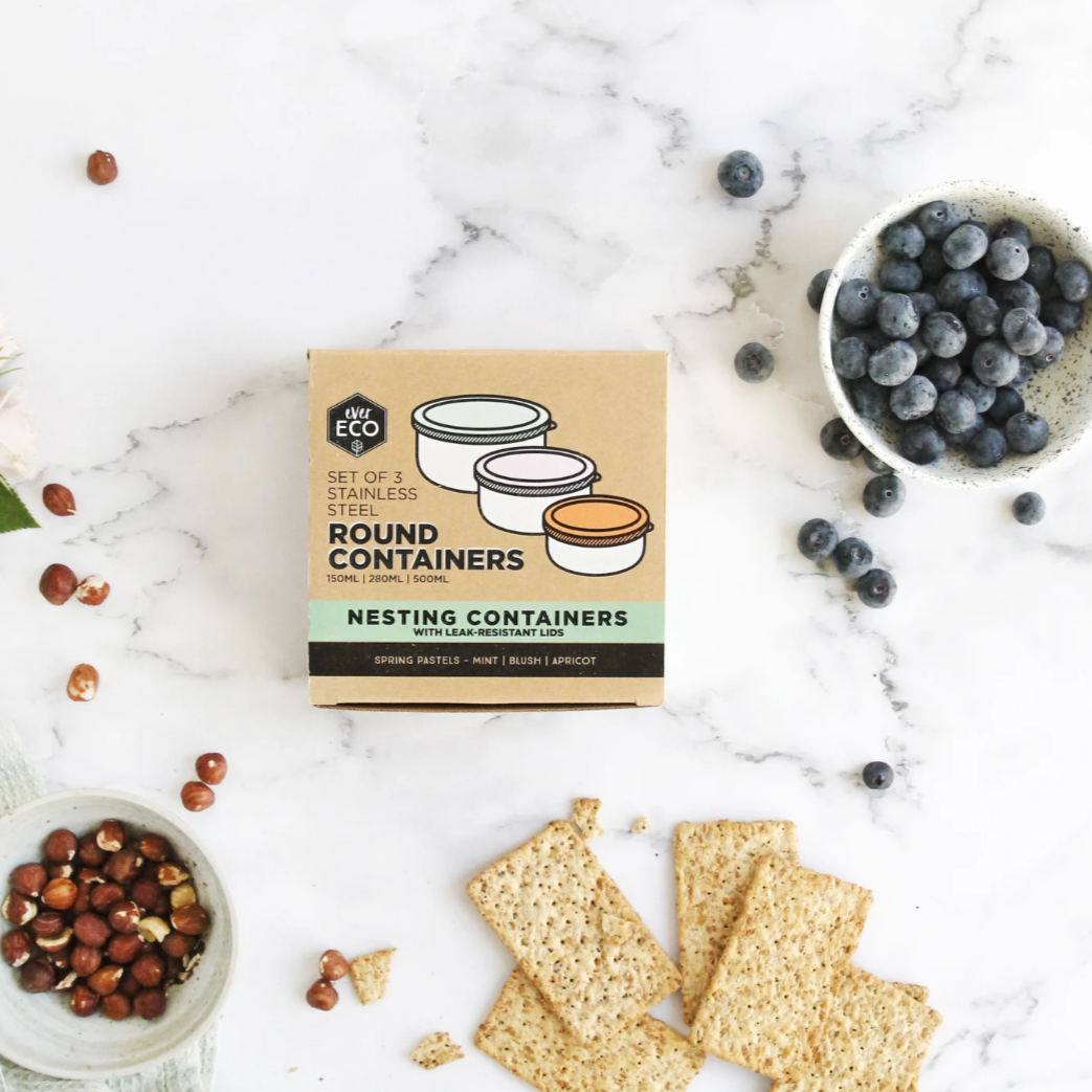 EverEco Stainless Steel Round Nesting Containers Spring Singapore