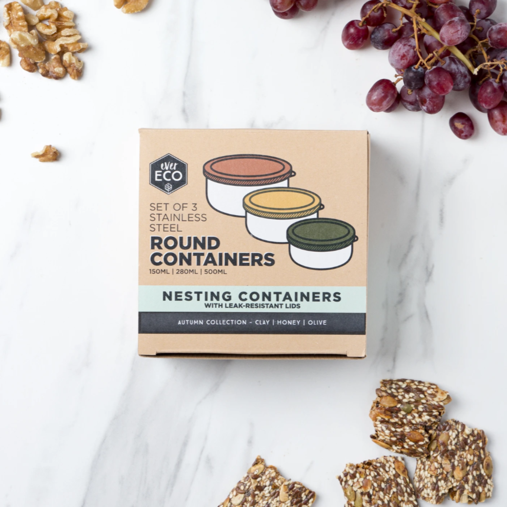 EverEco Stainless Steel Round Nesting Containers Autumn Singapore