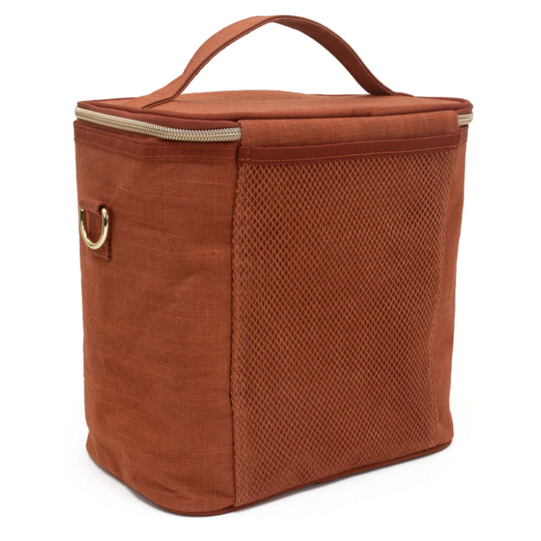 SoYoung Insulated Lunch Bag Rust Linen Singapore