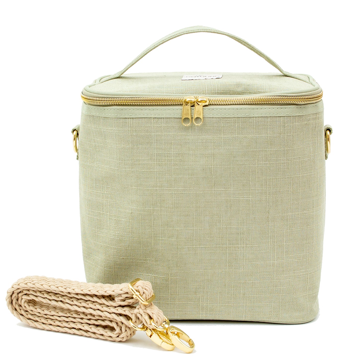 SoYoung Insulated Lunch Bag Sage Green Linen Singapore