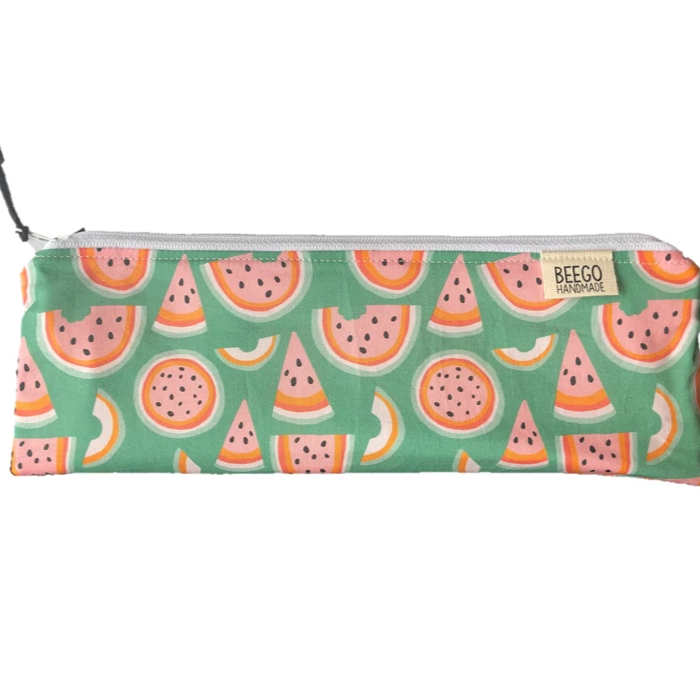 Travel Bamboo Cutlery Pouch Set Watermelon Slice Singapore