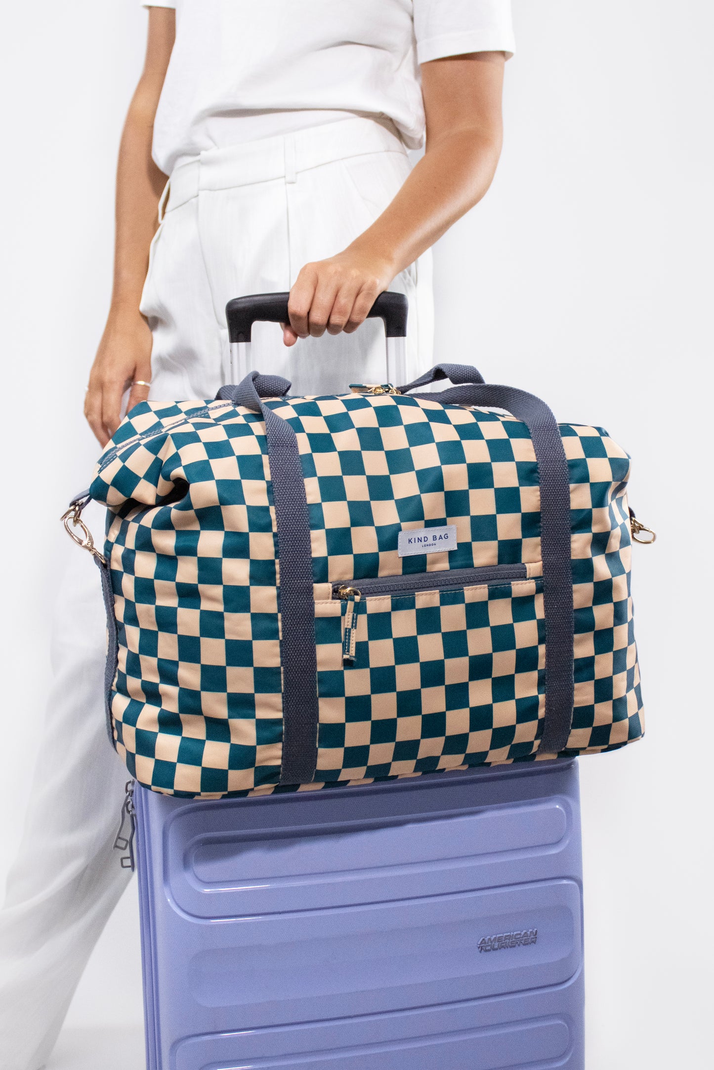 Kind Bag Recycled Plastic Weekender Travel Bag Checkerboard Singapore