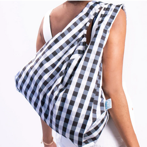 Kind Bag Reusable Recycled Plastic Bag Gingham Black & White Singapore