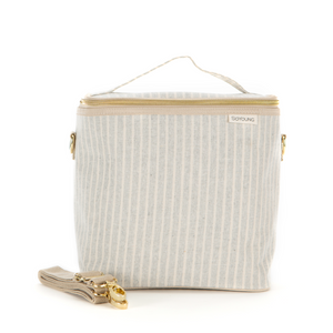 SoYoung Insulated Lunch Bag Sand & Stone Beach Stripe Linen Singapore