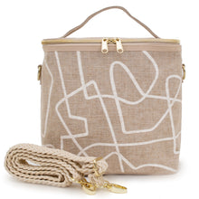 SoYoung Insulated Lunch Bag Abstract Lines Linen Singapore