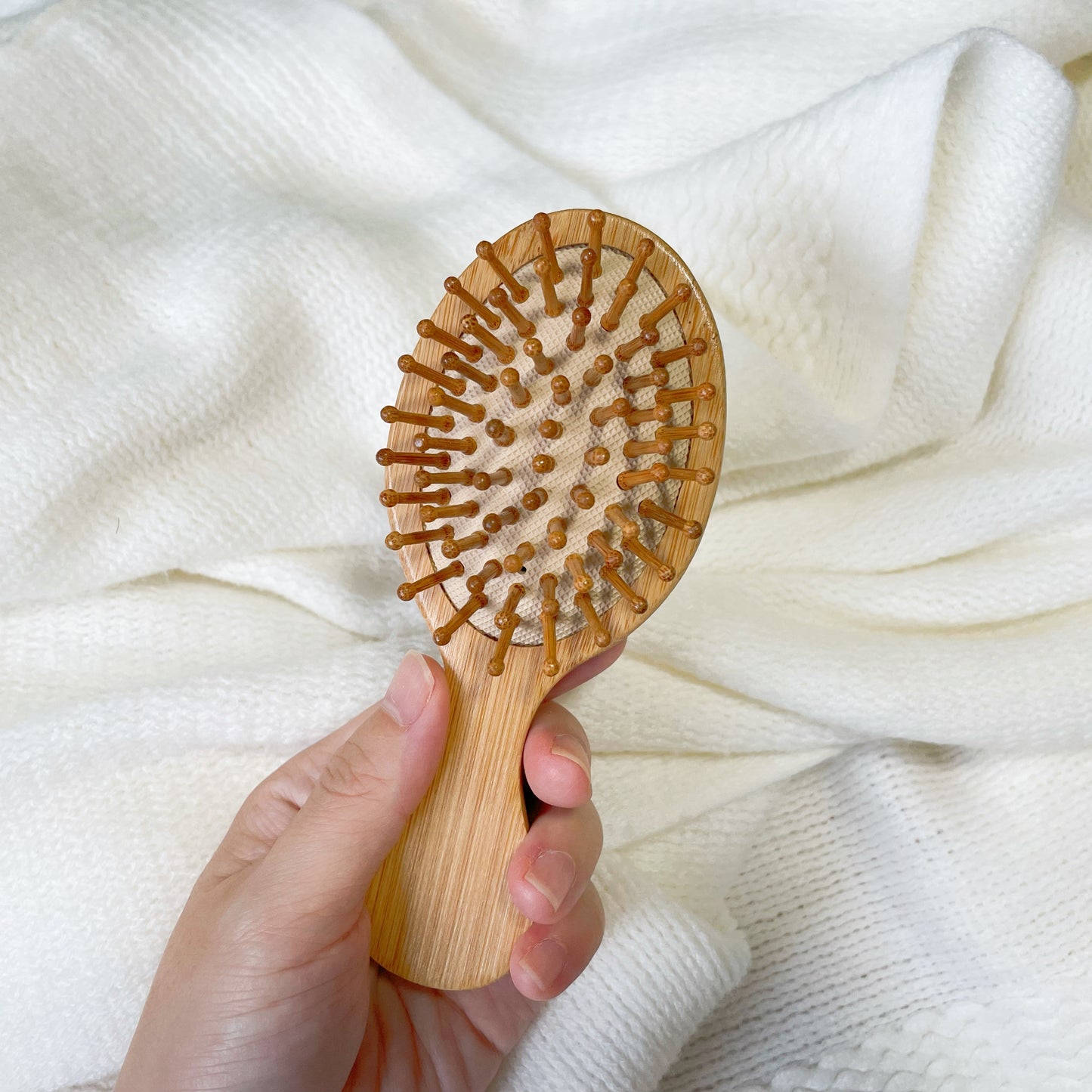 Bamboo Hairbrush with Bamboo Pins Travel Size Singapore