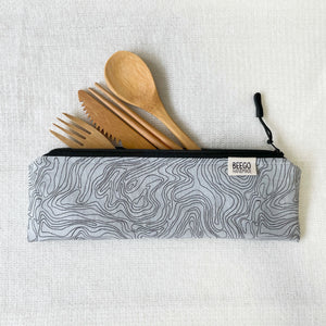 Travel Bamboo Cutlery Pouch Set Contours Singapore
