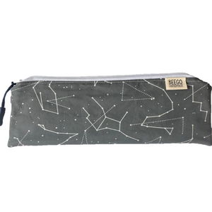 Travel Bamboo Cutlery Pouch Set Grey Constellation Singapore