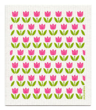 Swedish Dishcloth Pink Tulips