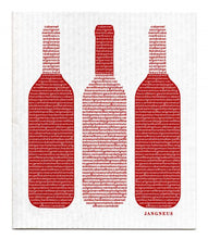 Swedish Dishcloth Red Wine Bottles