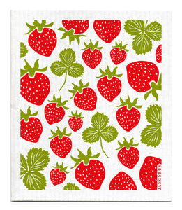 Swedish Dishcloth Red Strawberries