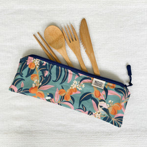 Travel Bamboo Cutlery Pouch Set Valencia Singapore