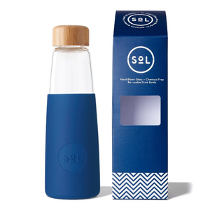 Borosilicate Glass Bottle Mini SoL Bottle 410ml Singapore Winter Bondi Blue